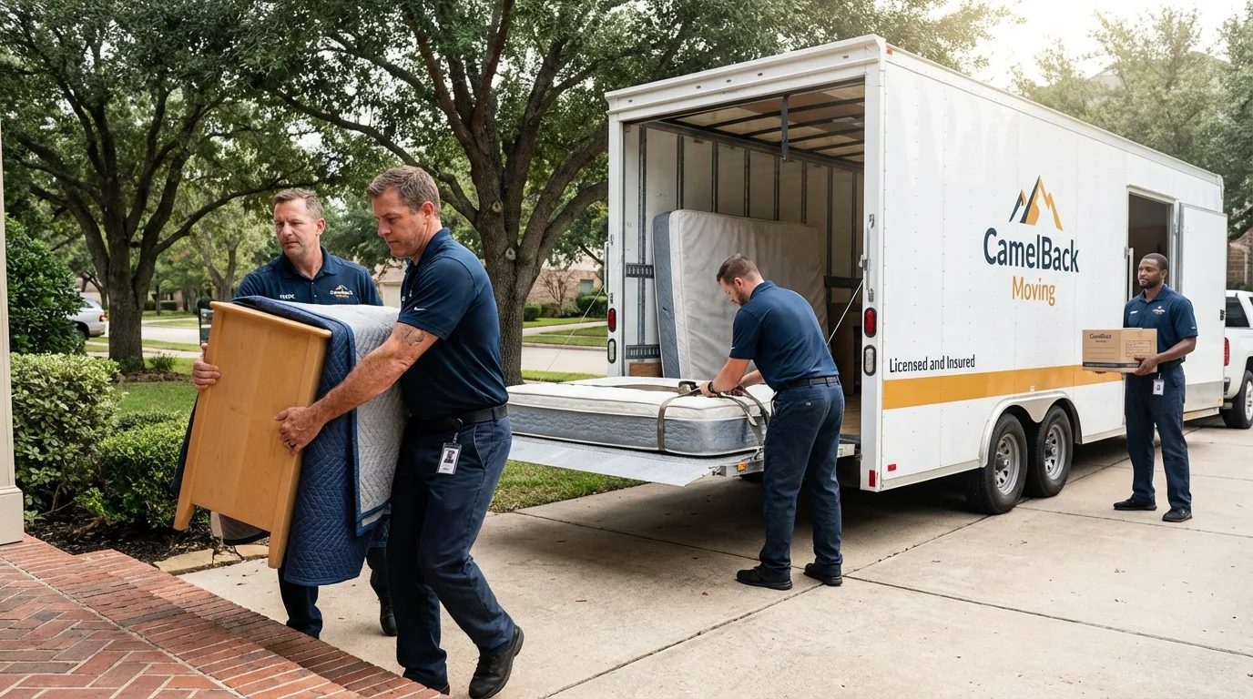 Crew loading residential truck for cross-state move from Fort Scott, KS